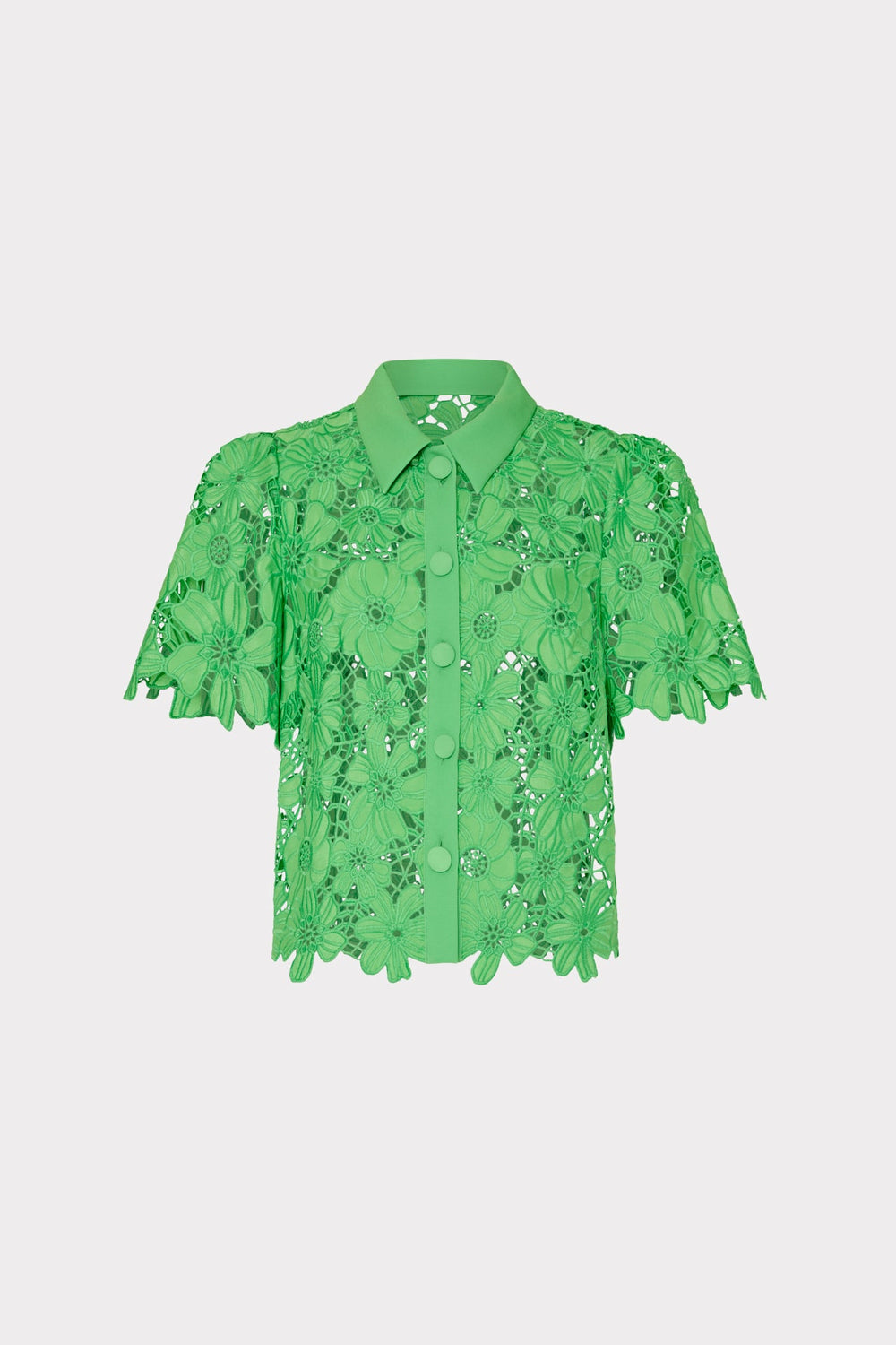 Addison Roja Lace Top Green | Milly Women