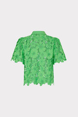 Addison Roja Lace Top Green | Milly Women