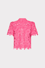 Addison Roja Lace Top Milly Pink | Milly Women