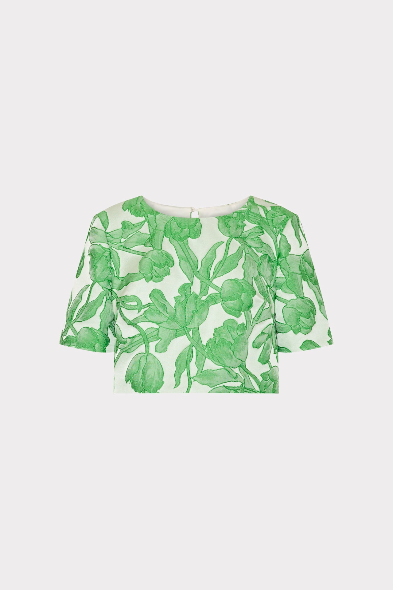 Tulip Jacquard Top Green Multi | Milly Women