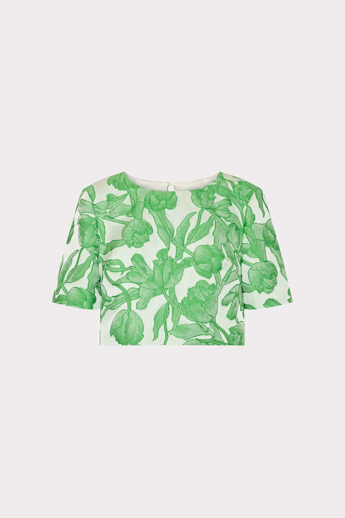 Tulip Jacquard Top Green Multi | Milly Women