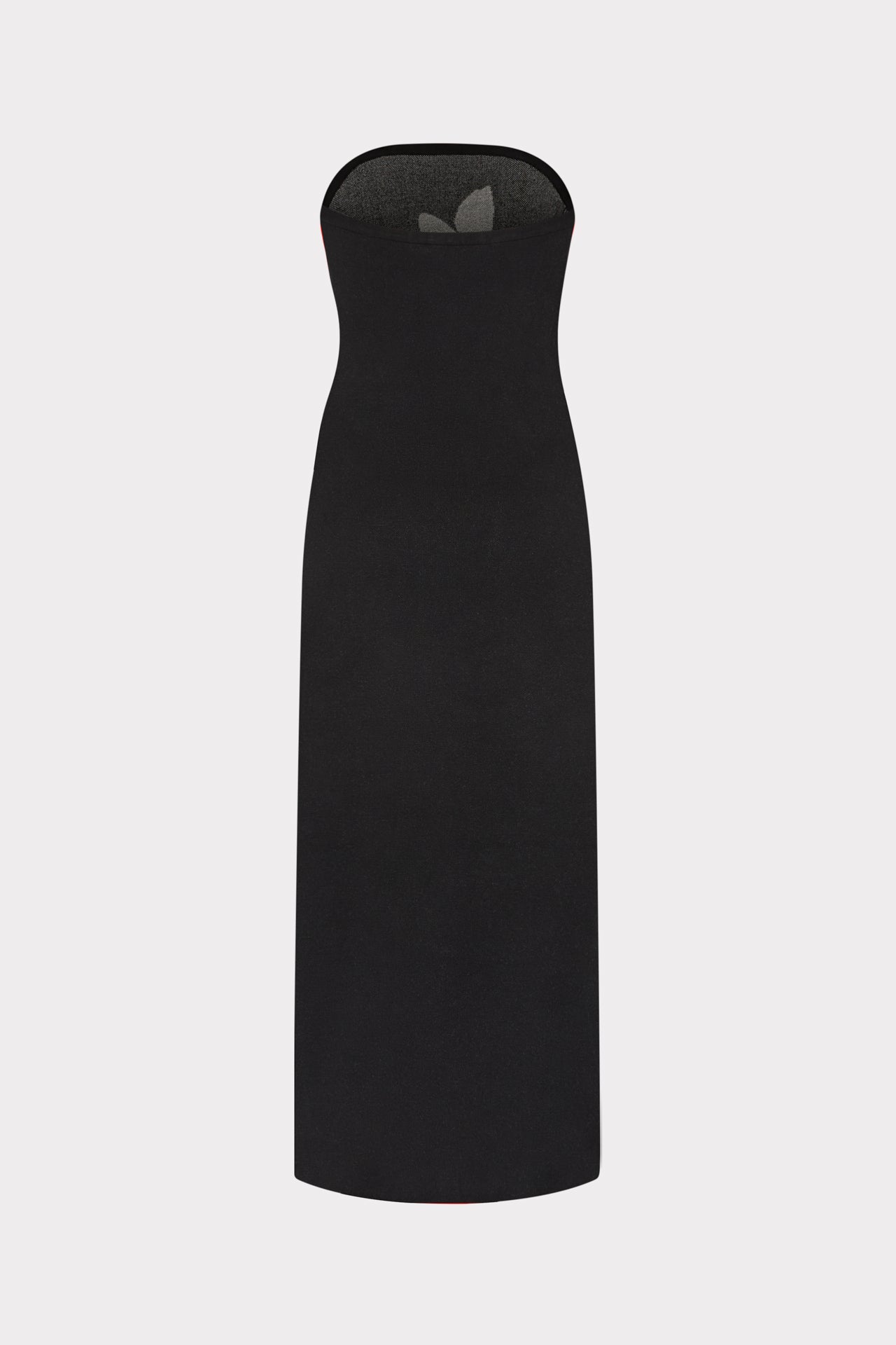 Placed Floral Strapless Knit Midi Dress Black/Ecru | Milly Women