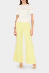 Smocked Finish Pointelle Top Ecru | Milly Women
