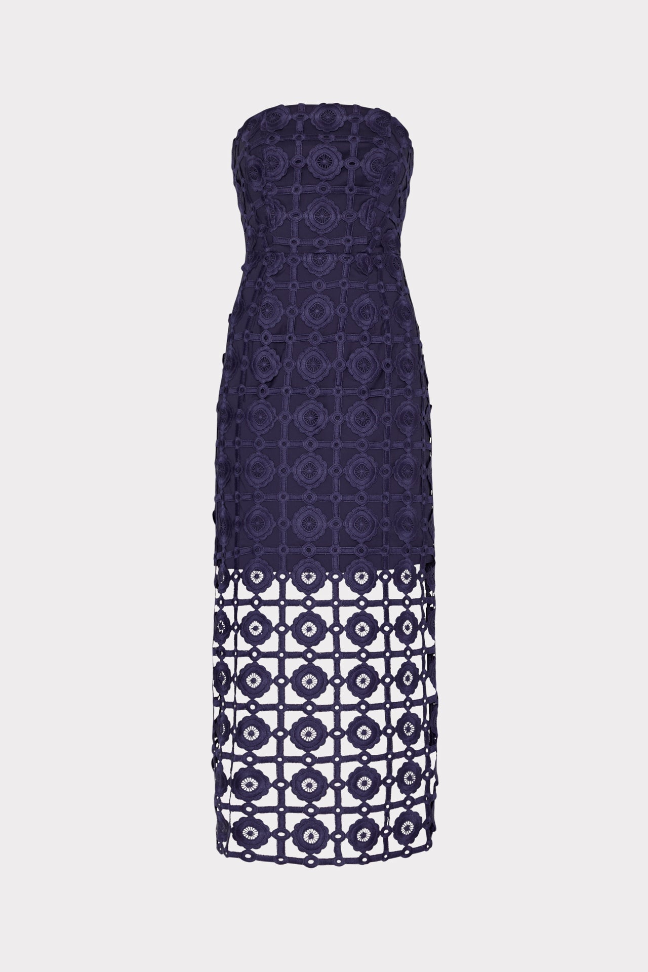 Kait Tile Lace Dress Navy | Milly Women