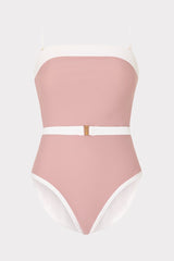 Ravello Strapless Color Block One Piece Beige/White | Milly Women