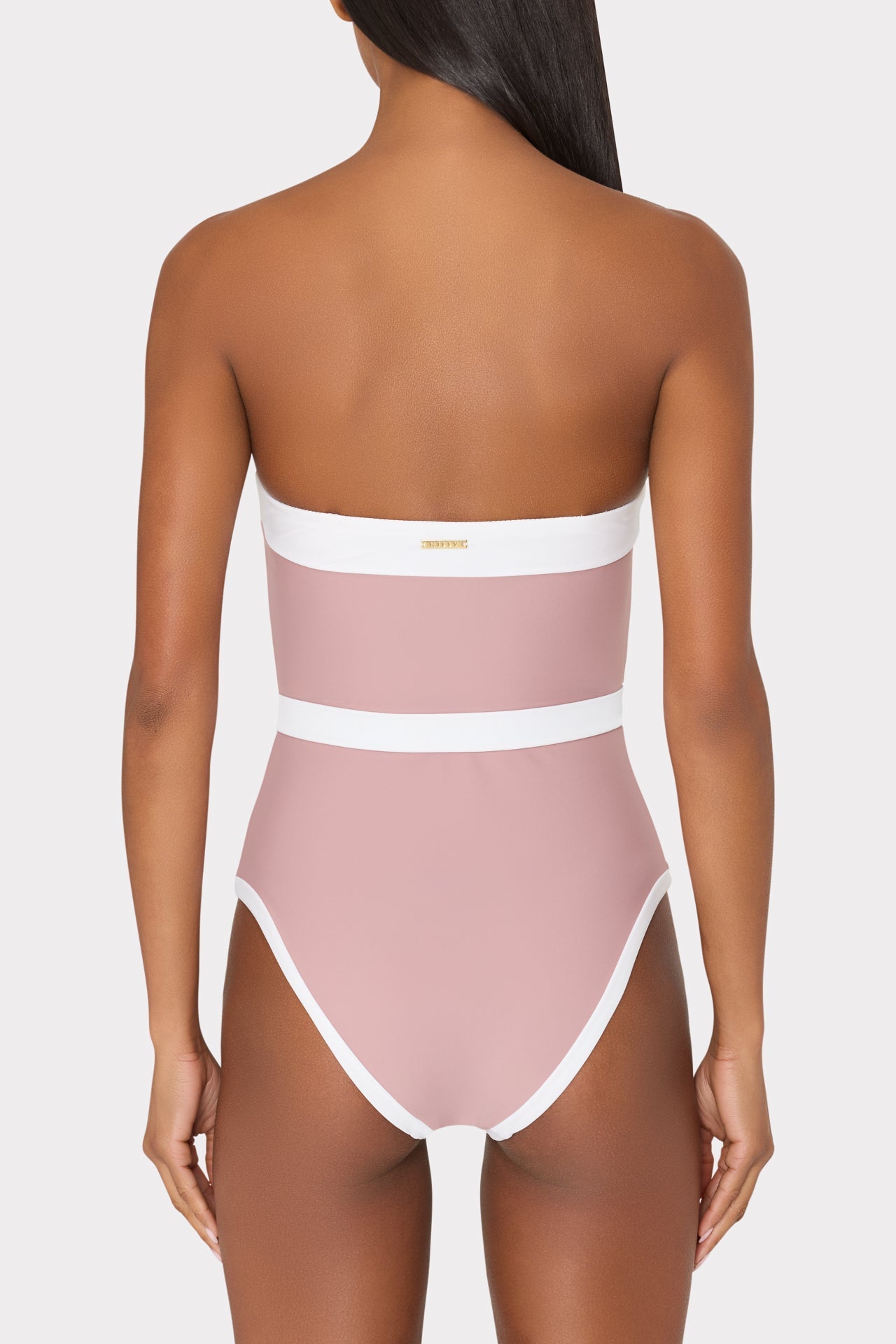Ravello Strapless Color Block One Piece Beige/White | Milly Women