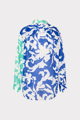 Lily Silhouette Cotton Voile Button Down Multi | Milly Women