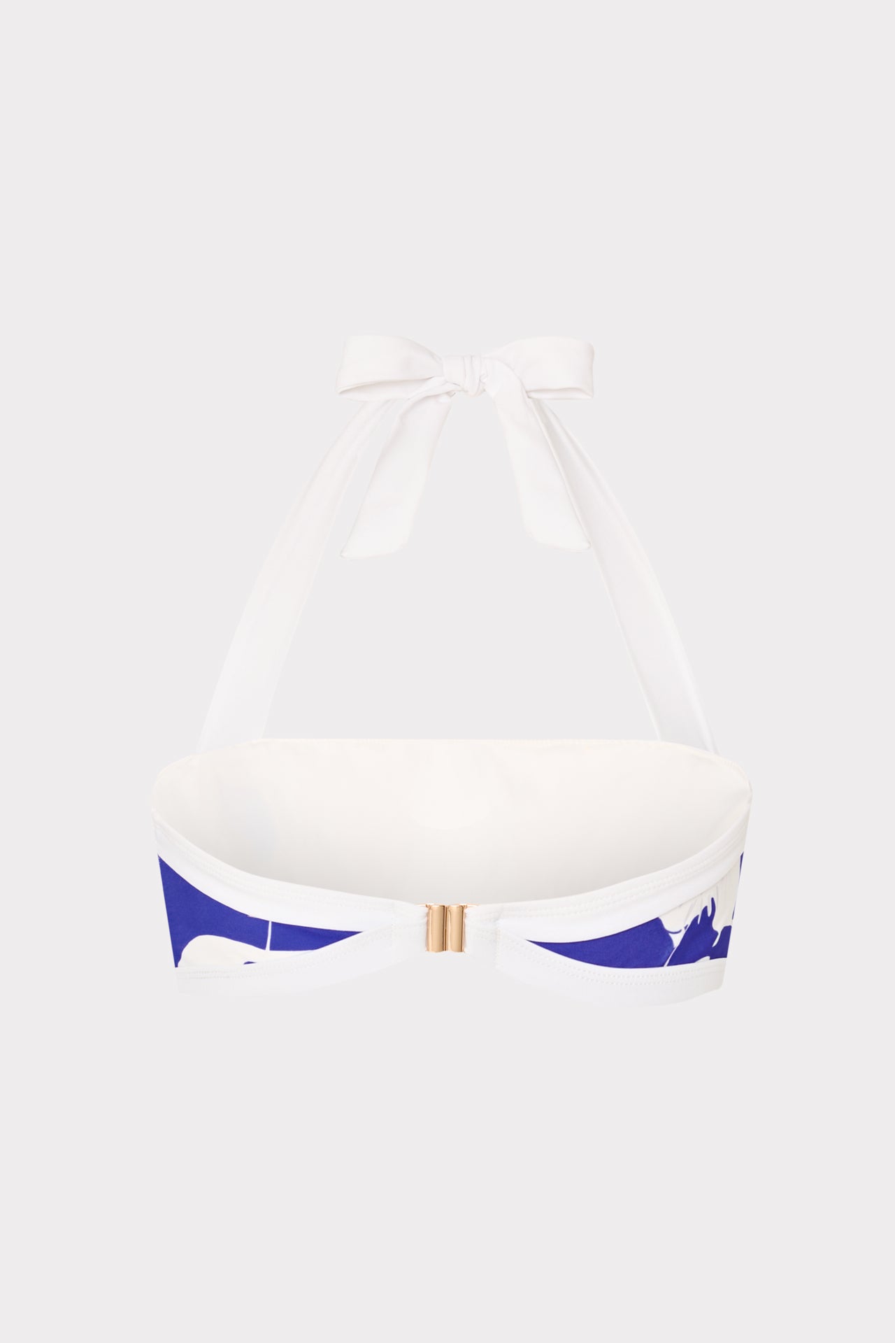 Lily Silhouette Bandeau Halter Top Blue/Ecru | Milly Women