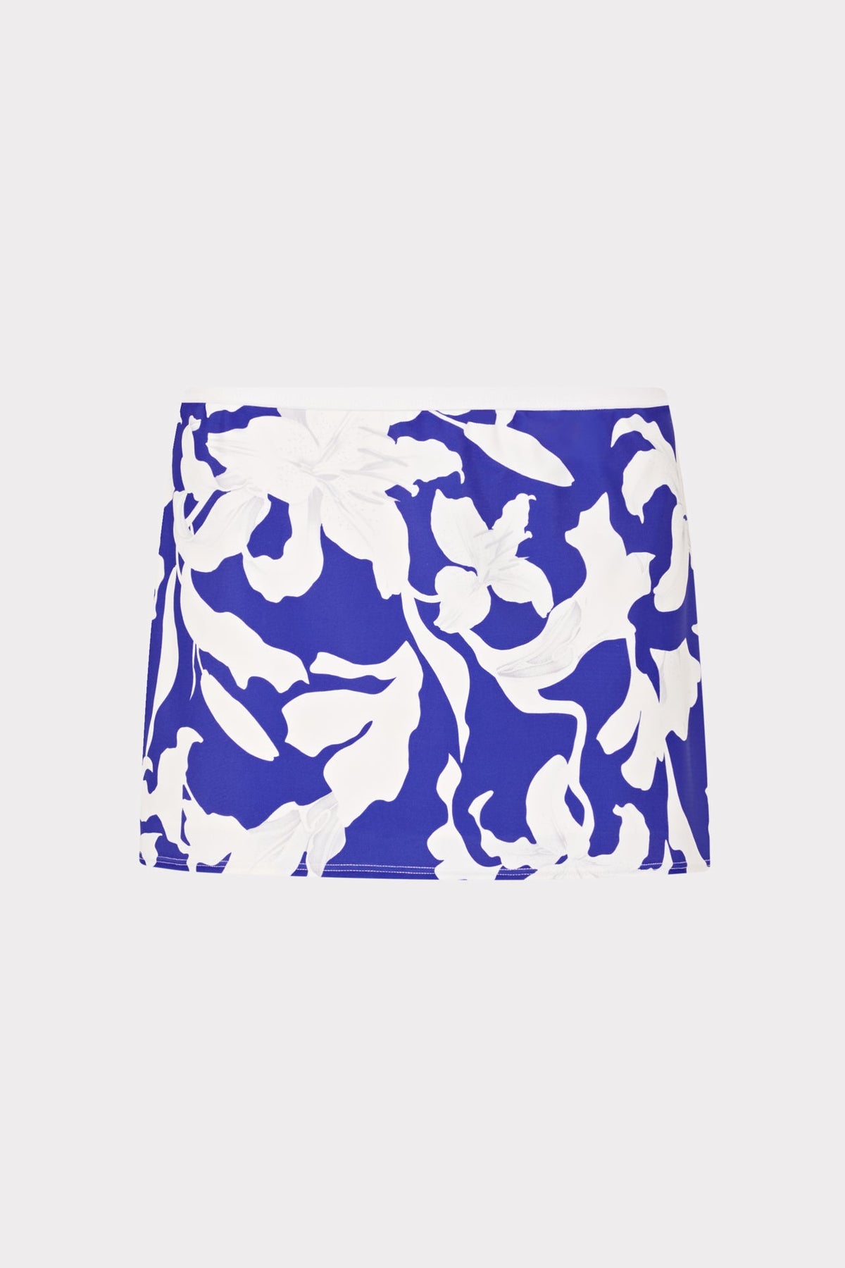 Lily Silhouette Swim Skirt Blue/Ecru | Milly Women