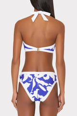 Lily Silhouette Bikini Bottom Blue/Ecru | Milly Women