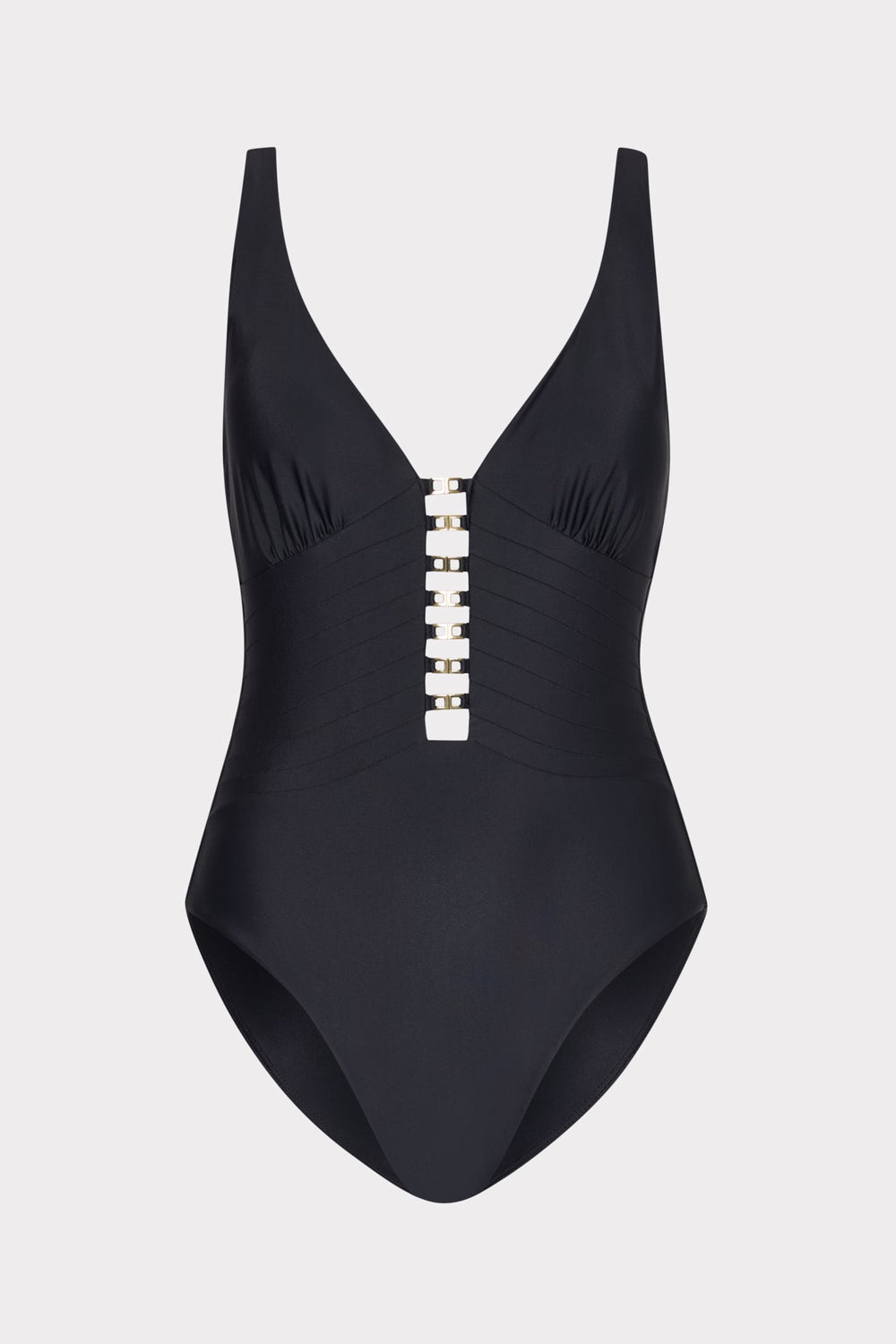 Gold Accent One Piece Black | Milly Women