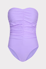 Solid Ruched One Piece Lilac | Milly Women