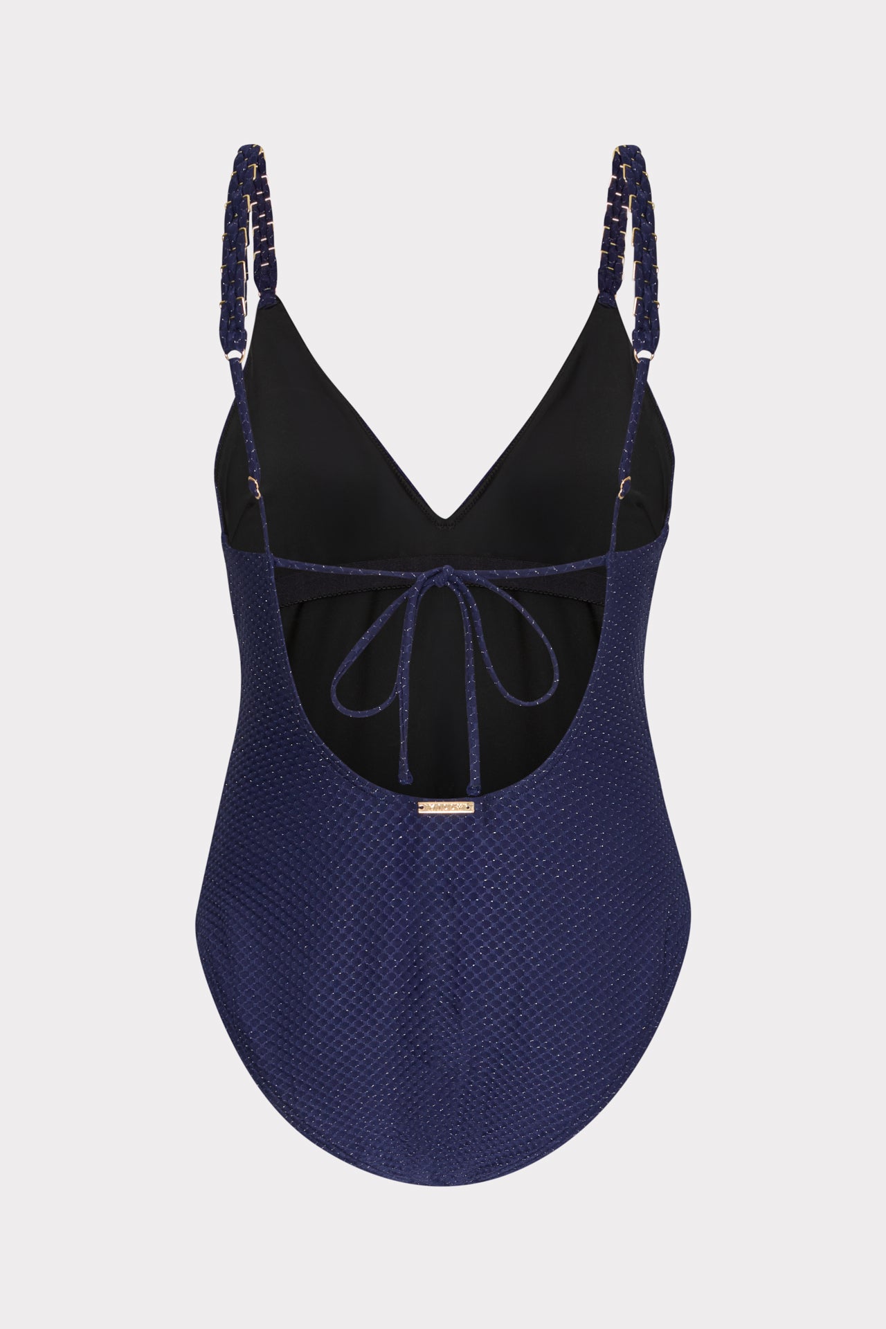 Shimmer Texture Braided One Piece Navy | Milly Women