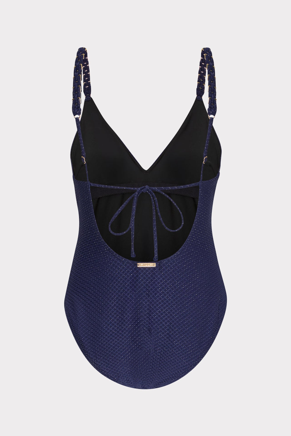 Shimmer Texture Braided One Piece Navy | Milly Women