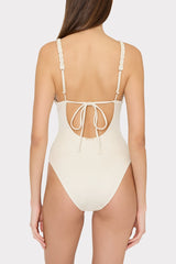 Shimmer Texture Braided One Piece Tan | Milly Women