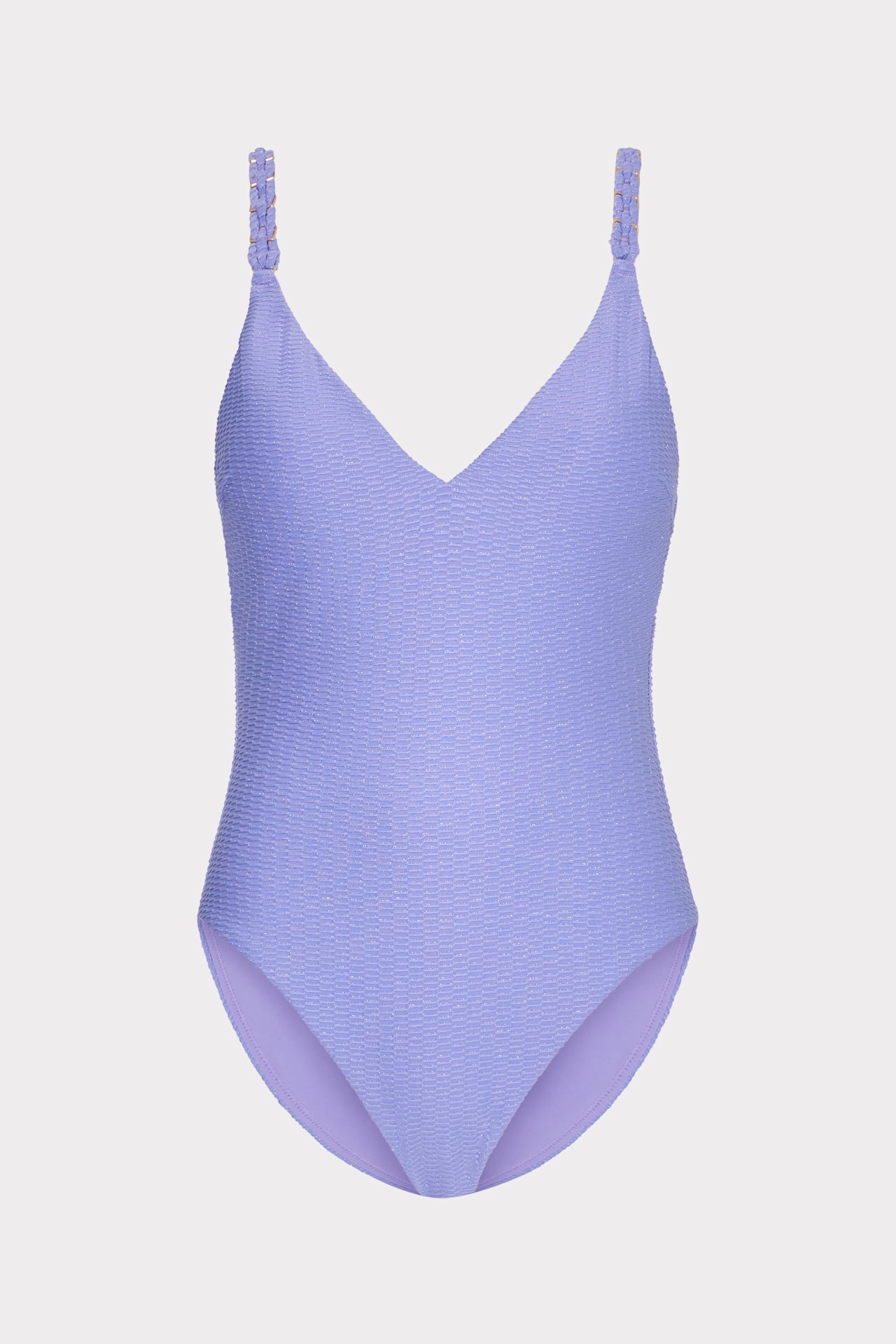 Shimmer Texture Braided One Piece Purple | Milly Women