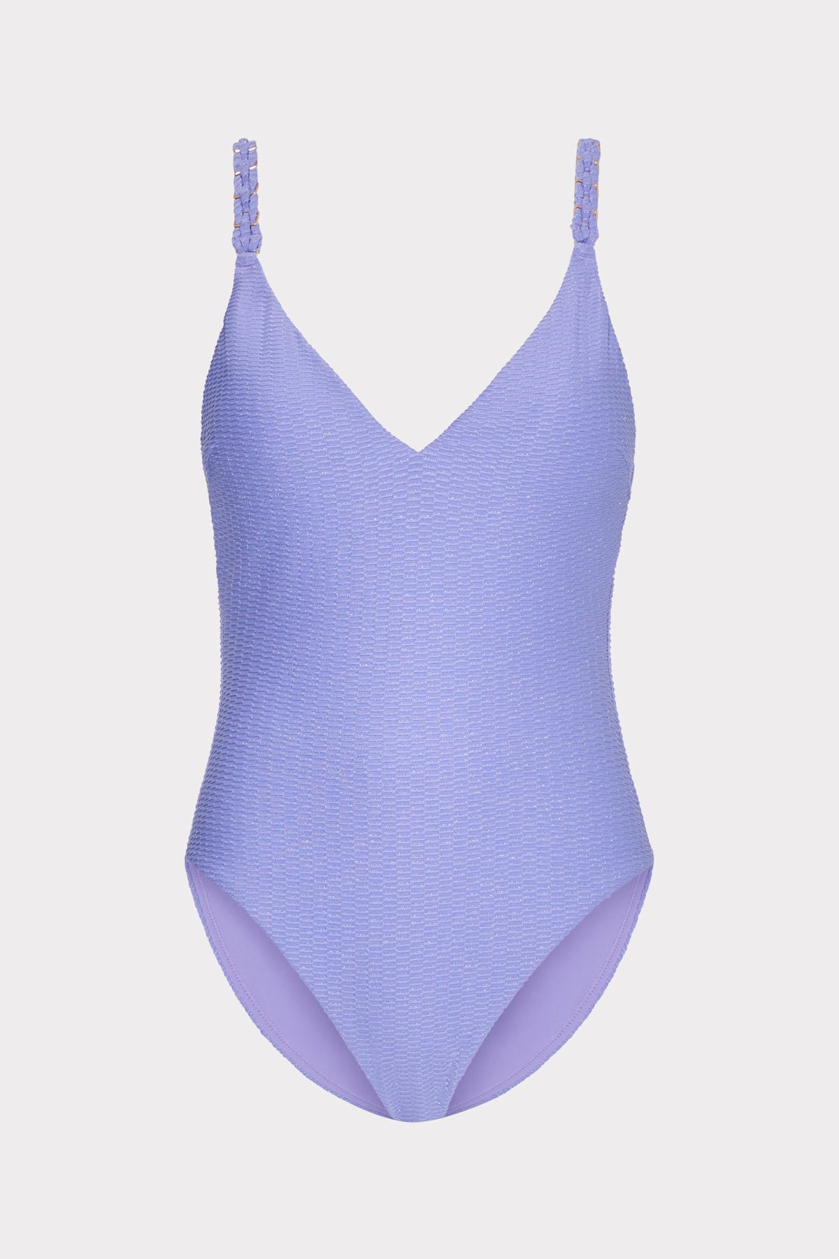 Shimmer Texture Braided One Piece Purple | Milly Women