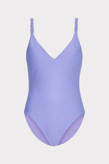 Shimmer Texture Braided One Piece Purple | Milly Women