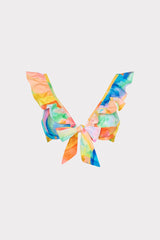 Watercolor Paint Stroke Ruffle Bikini Top Multi | Milly Women