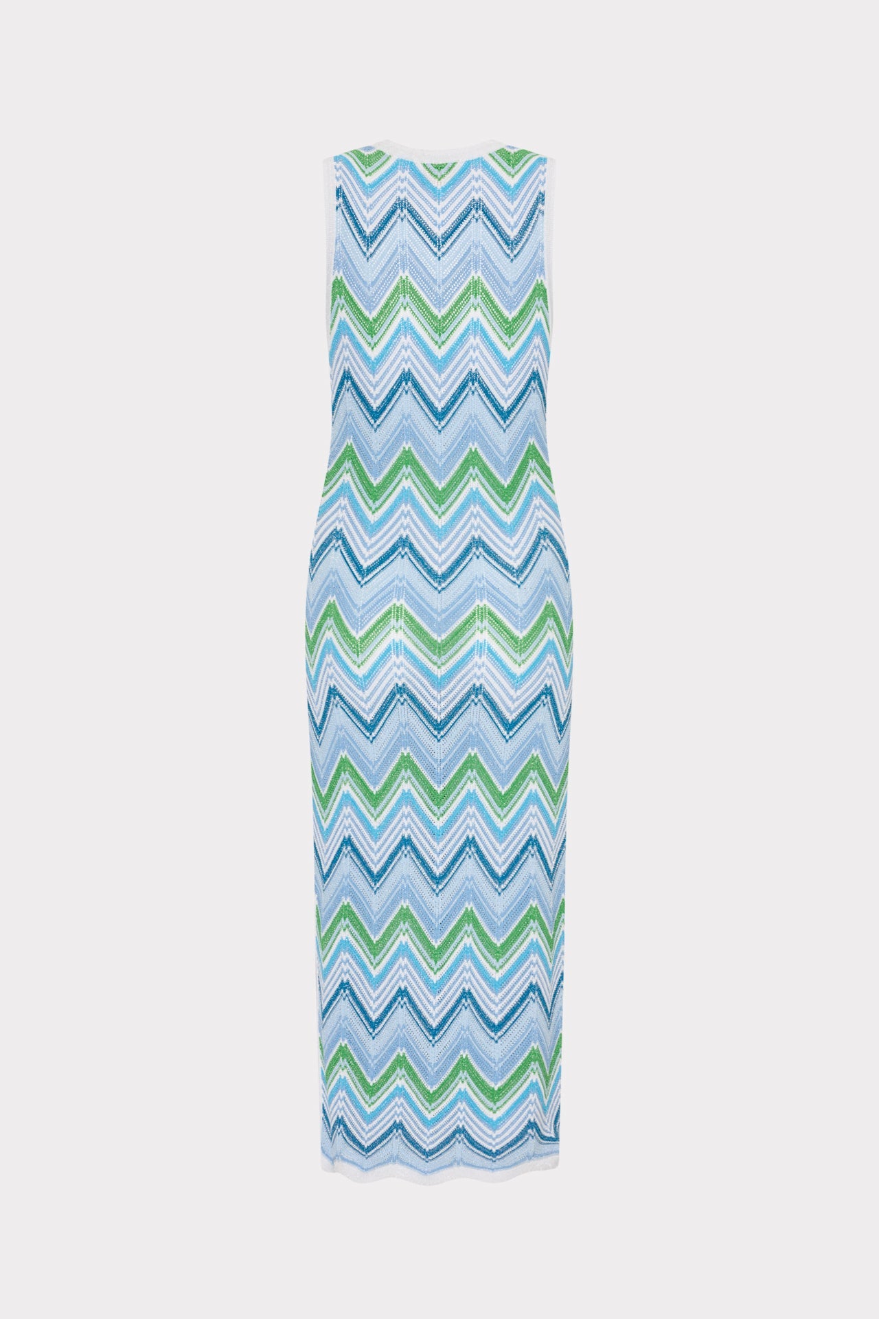 Multi Zig Zag Sleeveless Midi Dress Blue Multi | Milly Women