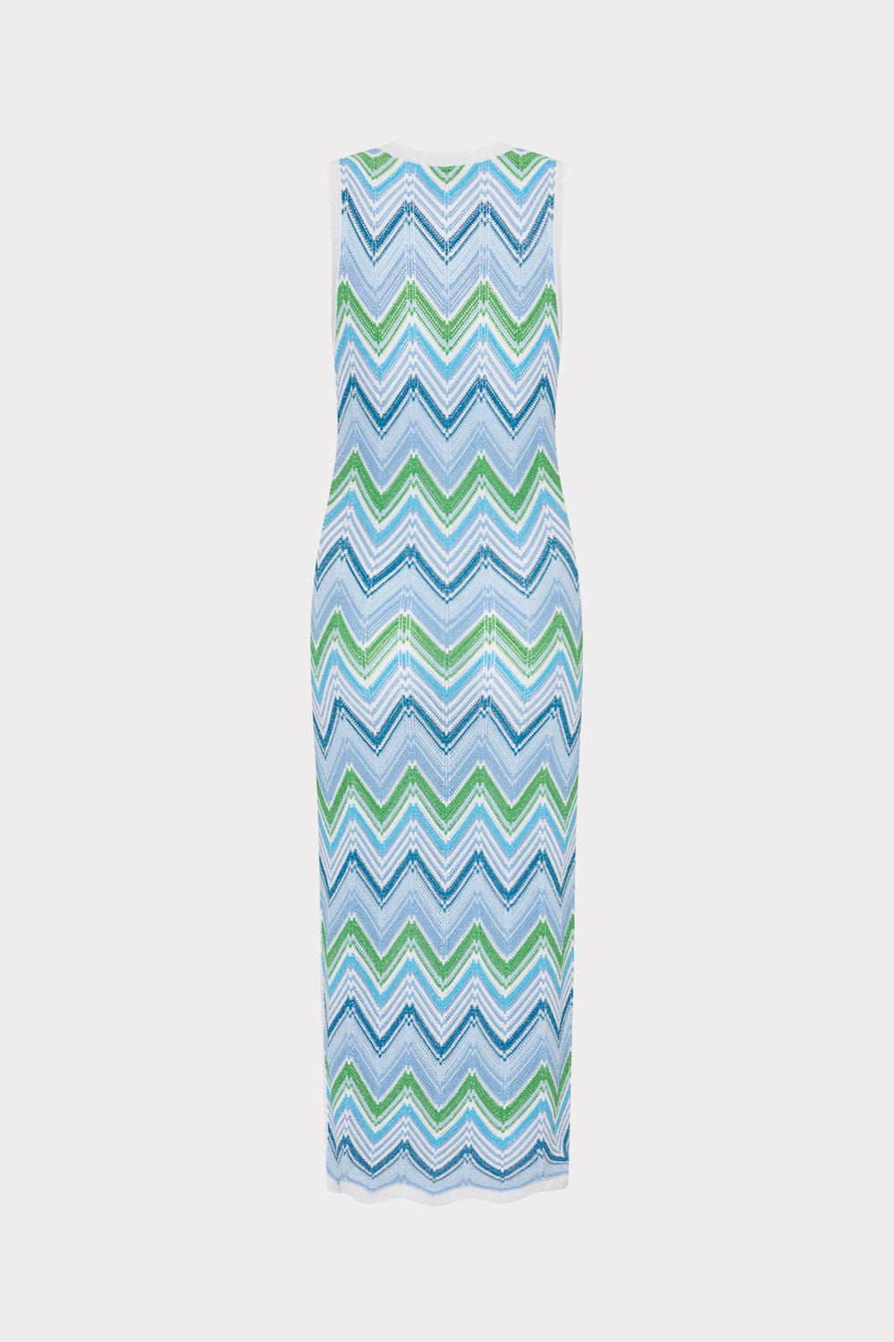 Multi Zig Zag Sleeveless Midi Dress Blue Multi | Milly Women