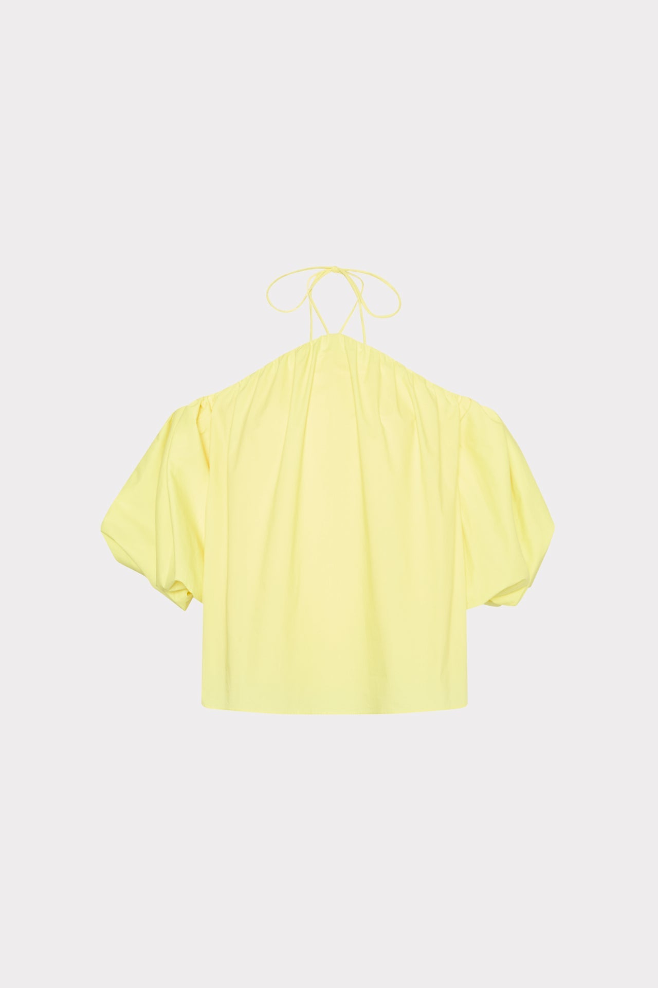 Halter Poplin Off The Shoulder Top Yellow | Milly Women