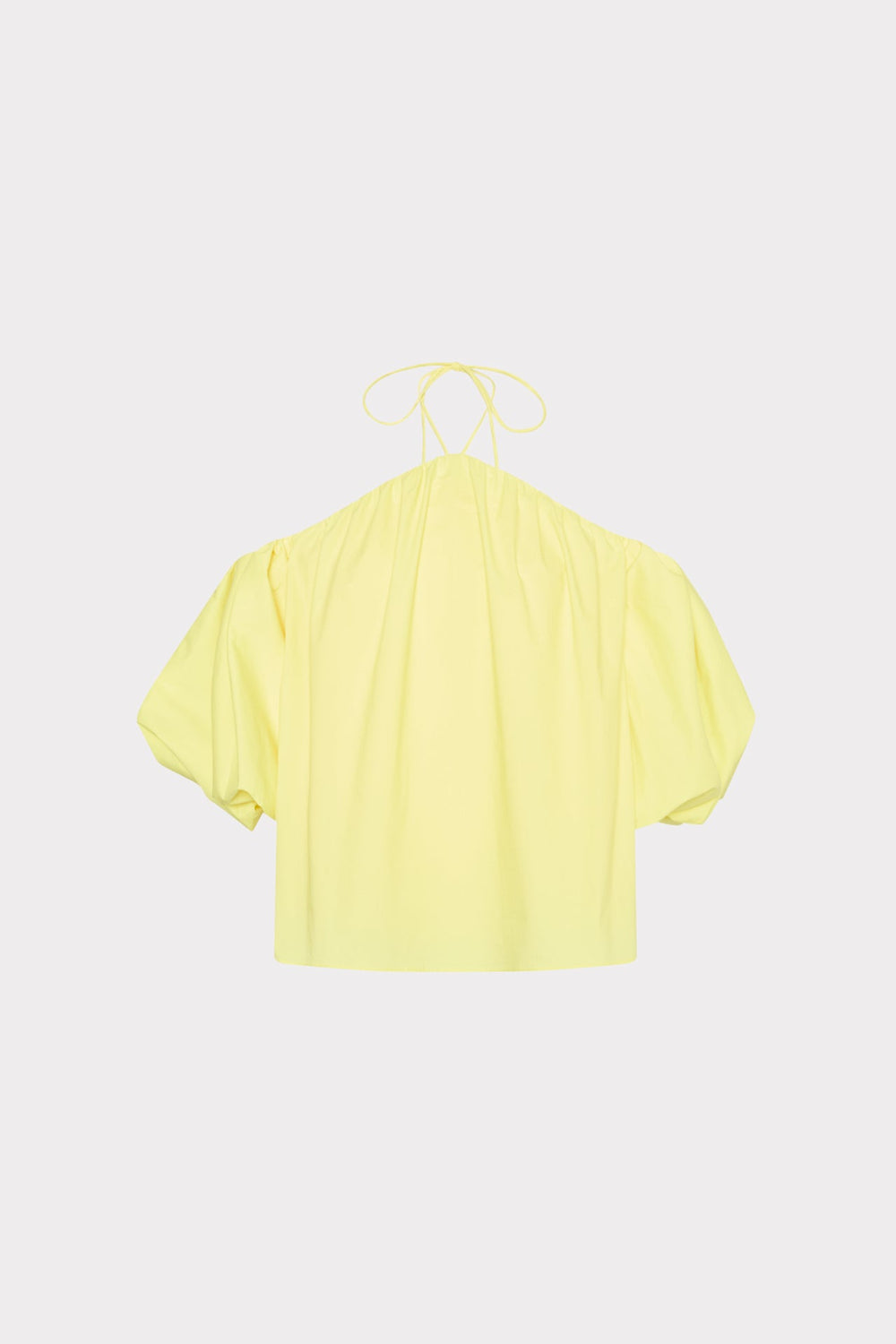 Halter Poplin Off The Shoulder Top Yellow | Milly Women