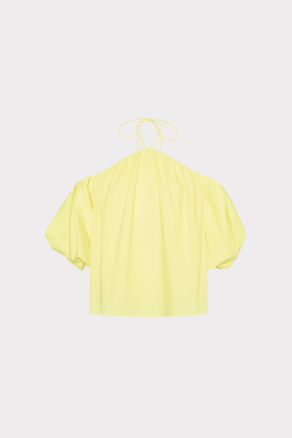 Halter Poplin Off The Shoulder Top Yellow | Milly Women