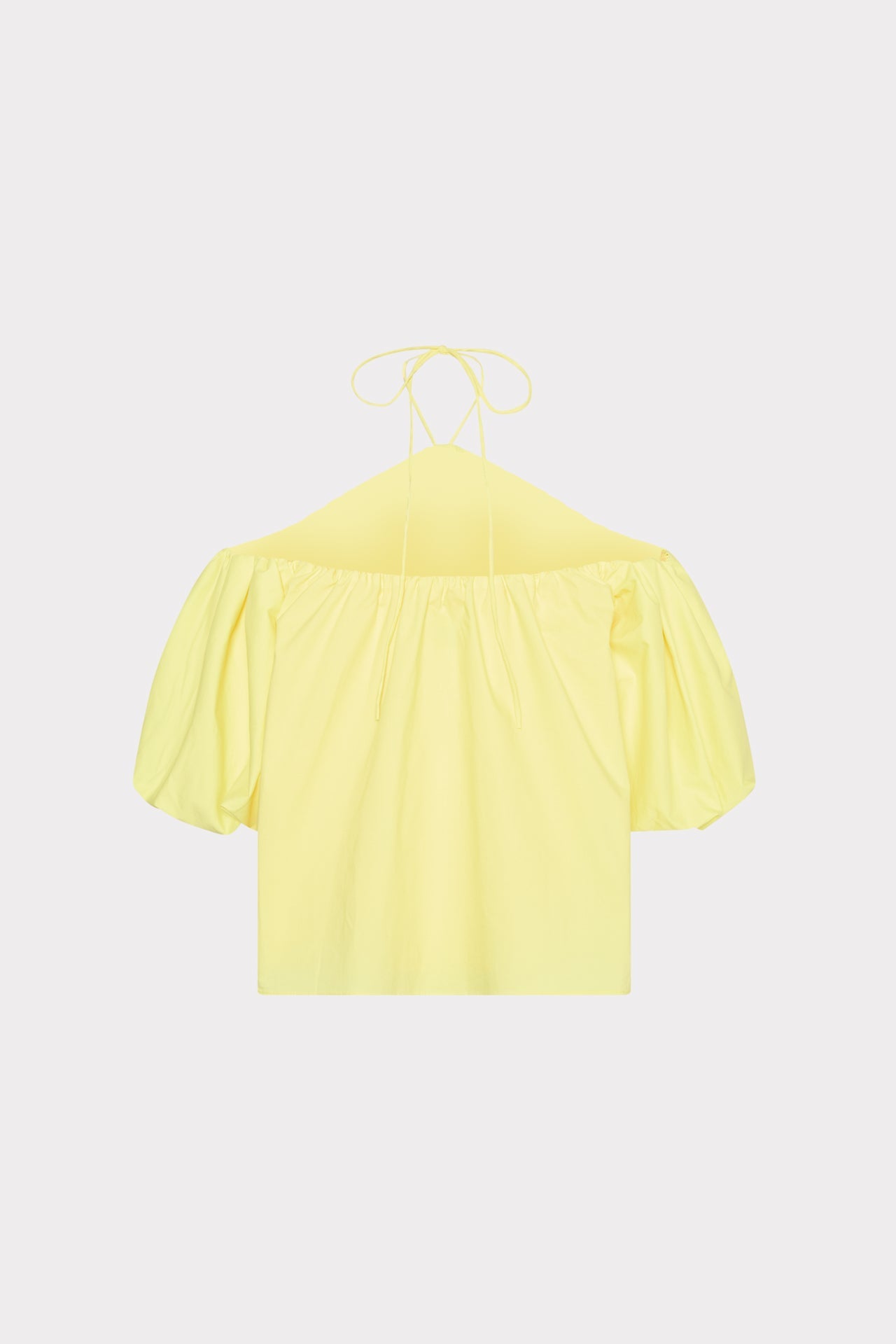 Halter Poplin Off The Shoulder Top Yellow | Milly Women