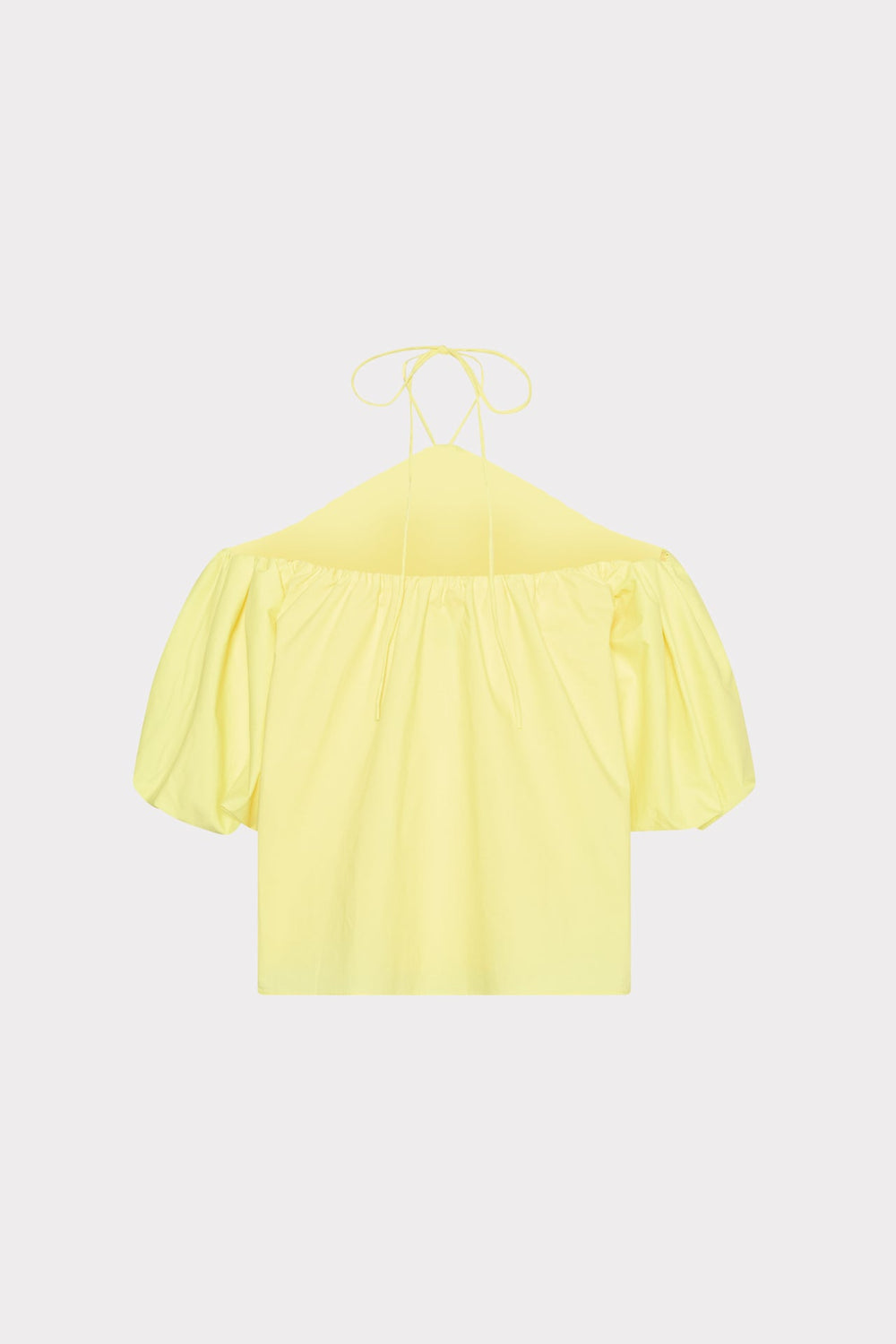 Halter Poplin Off The Shoulder Top Yellow | Milly Women