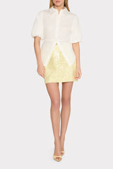 Tie Back Poplin Button Down Shirt White | Milly Women