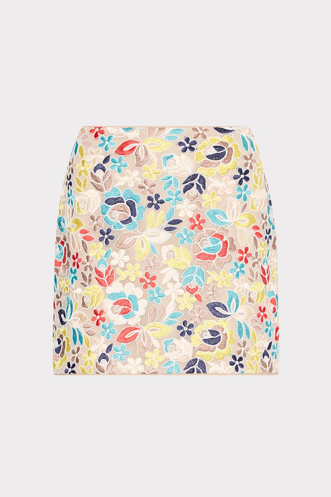 Printemps Lace Modern Mini Skirt Yellow Multi | Milly Women