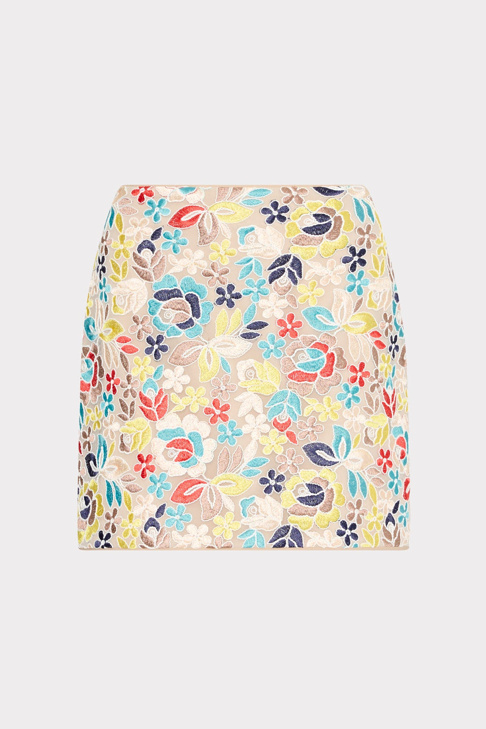 Printemps Lace Modern Mini Skirt Yellow Multi | Milly Women