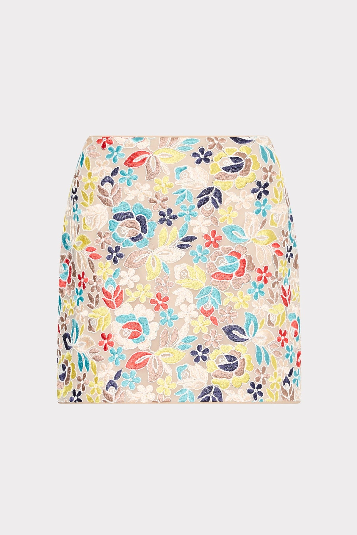 Printemps Lace Modern Mini Skirt Yellow Multi | Milly Women