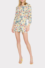 Nori Printemps Lace Long Sleeve Top Yellow Multi | Milly Women