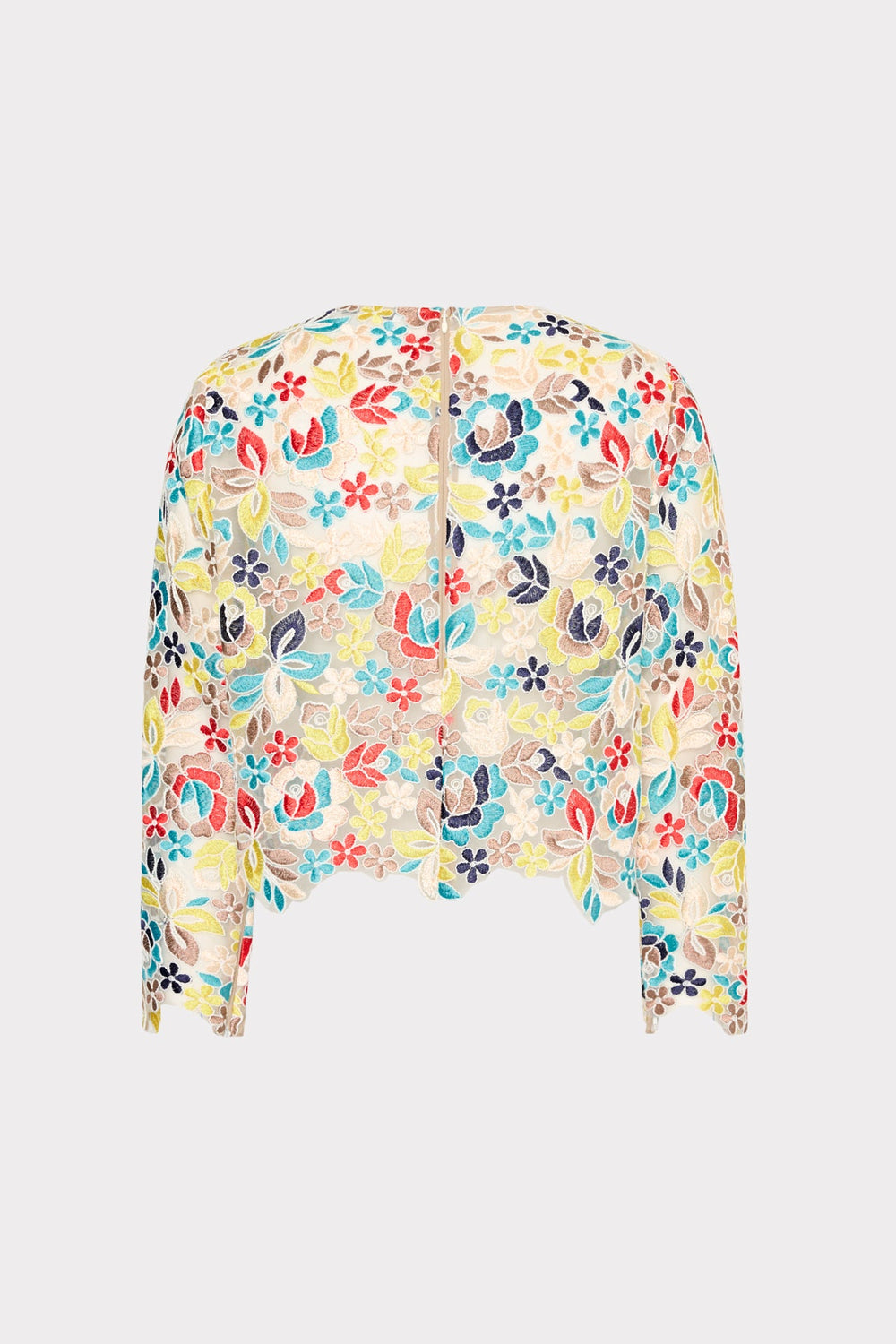 Nori Printemps Lace Long Sleeve Top Yellow Multi | Milly Women