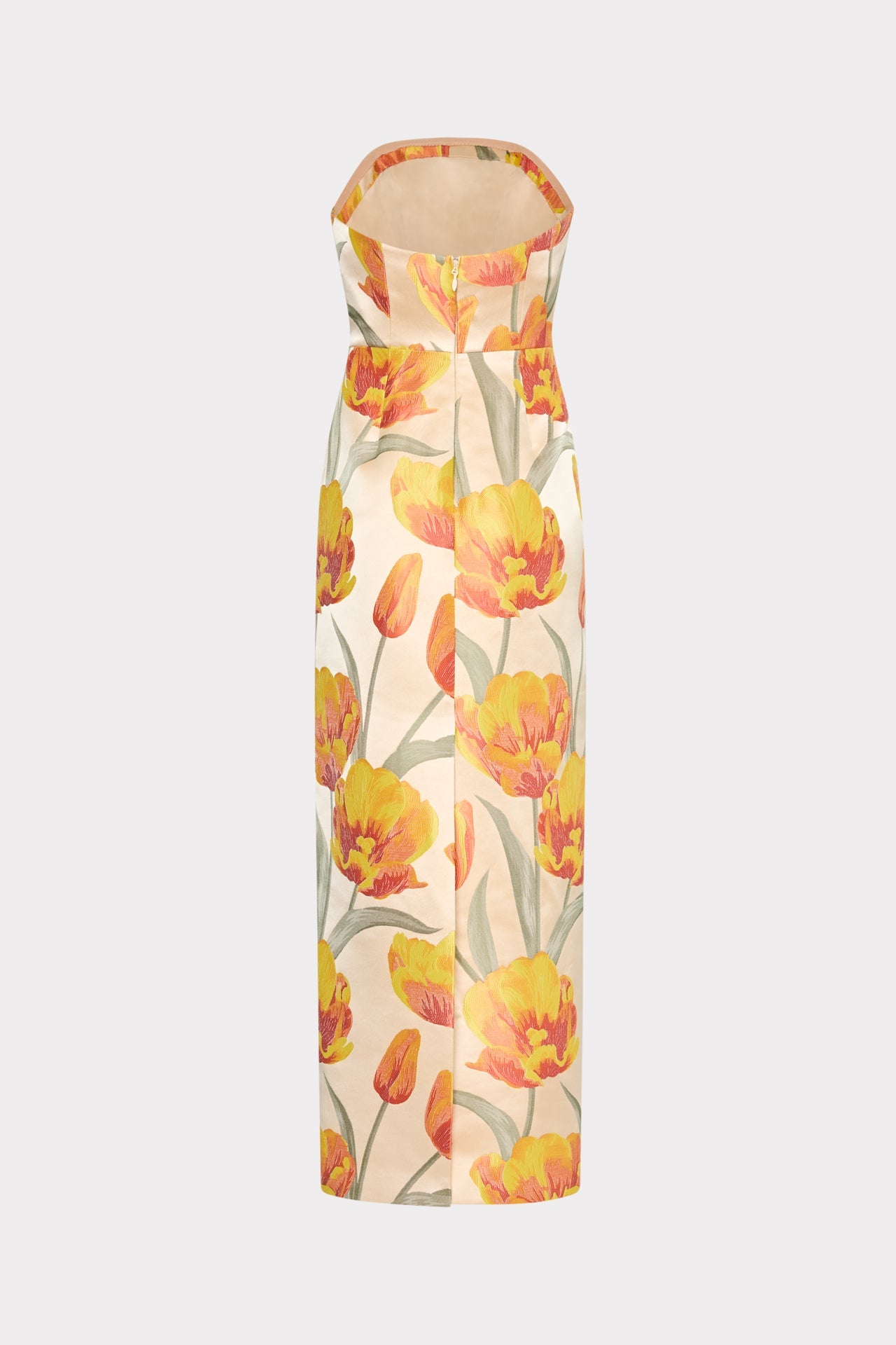 Orion Tulip Jacquard Dress Yellow Multi | Milly Women