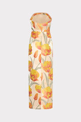 Orion Tulip Jacquard Dress Yellow Multi | Milly Women