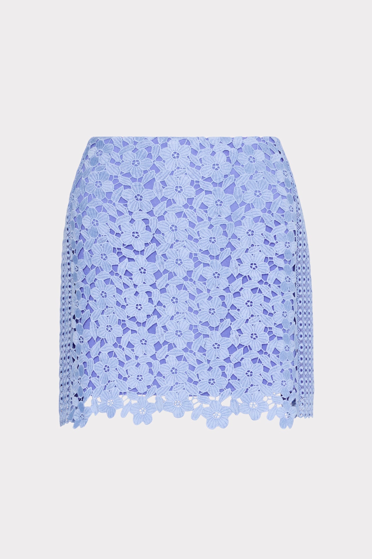 Laura Floral Geo Combo Lace Mini Skirt Sky Blue | Milly Women