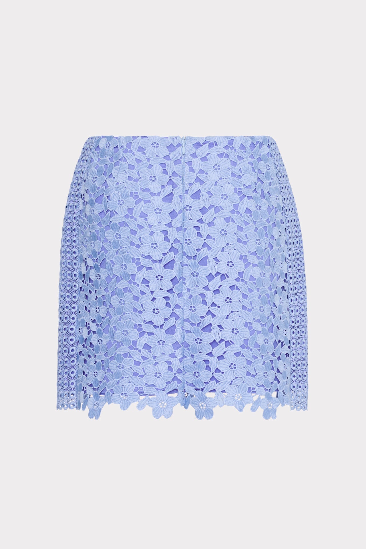 Laura Floral Geo Combo Lace Mini Skirt Sky Blue | Milly Women