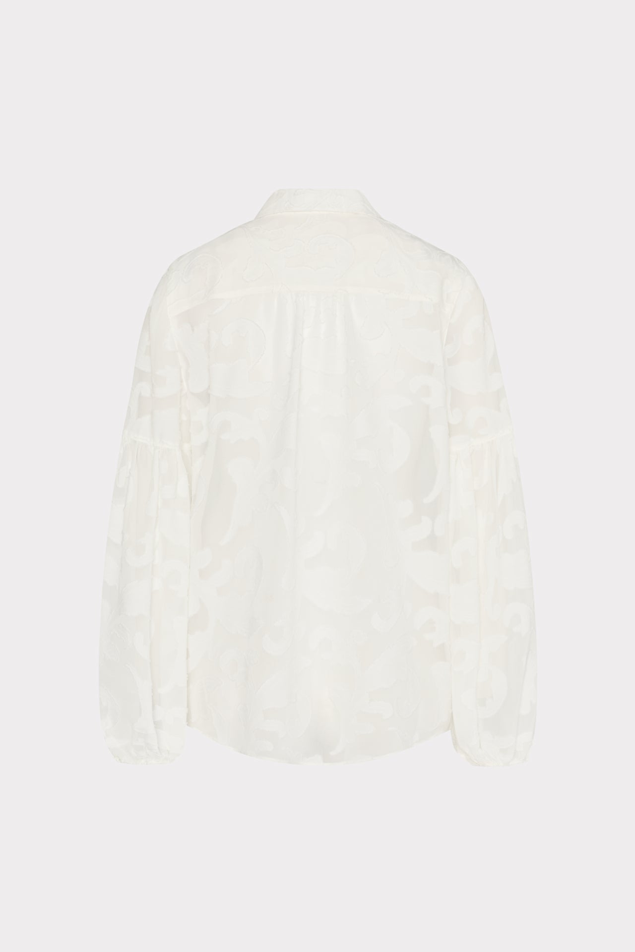 Scroll Burnout Button Up Top White | Milly Women