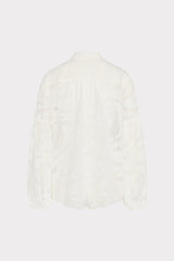 Scroll Burnout Button Up Top White | Milly Women