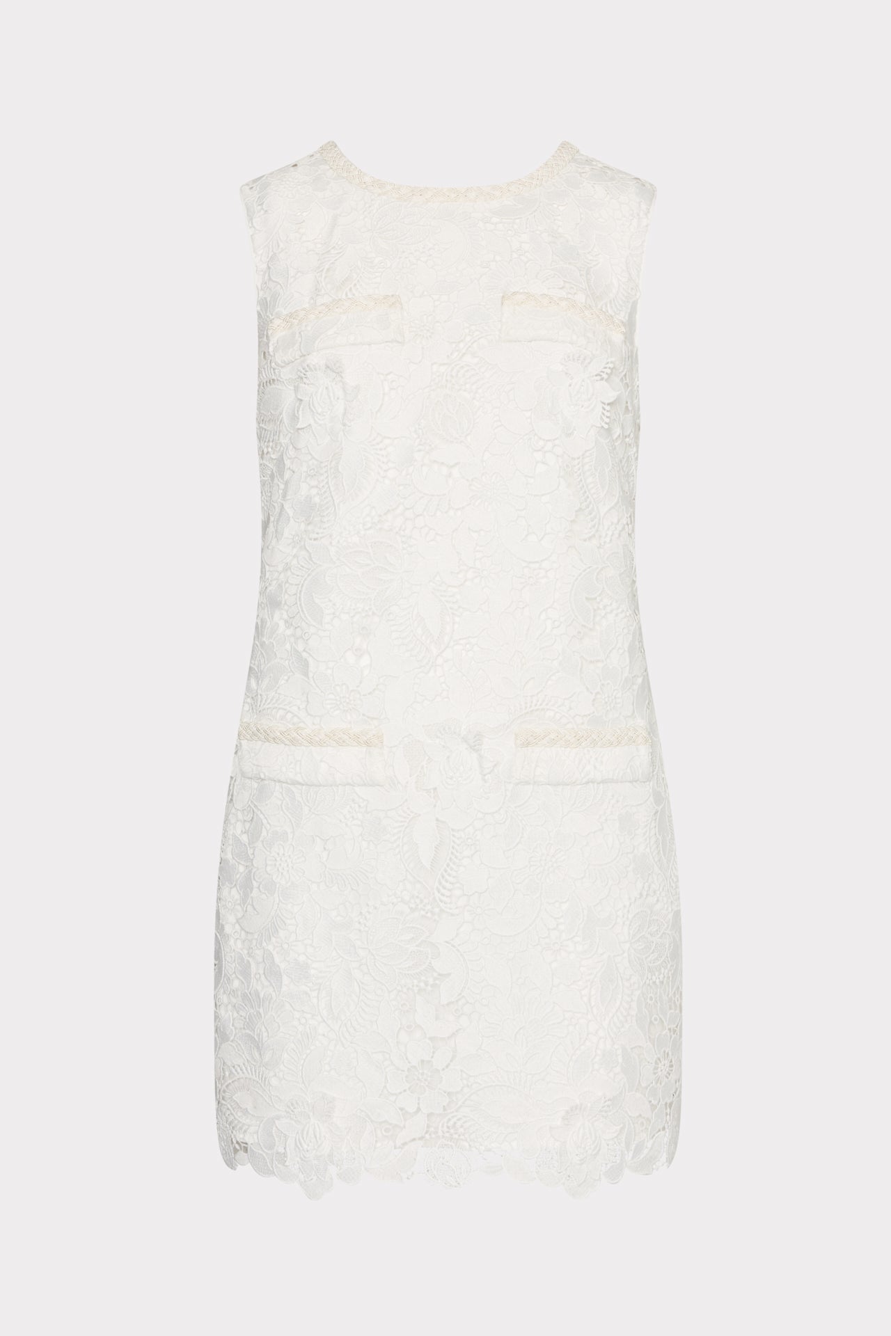 3D Garden Lace Sleeveless Mini Dress White | Milly Women