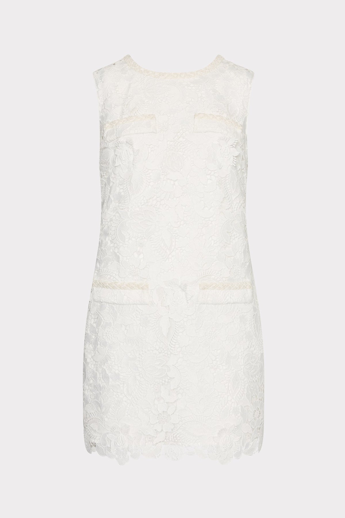 3D Garden Lace Sleeveless Mini Dress White | Milly Women
