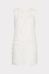 3D Garden Lace Sleeveless Mini Dress White | Milly Women