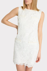3D Garden Lace Sleeveless Mini Dress White | Milly Women