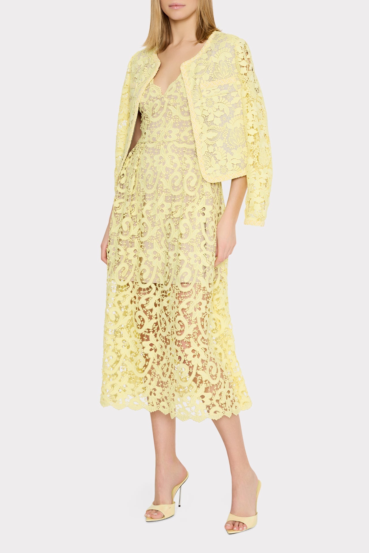 3D Garden Lace Jacket Yellow | Milly Women