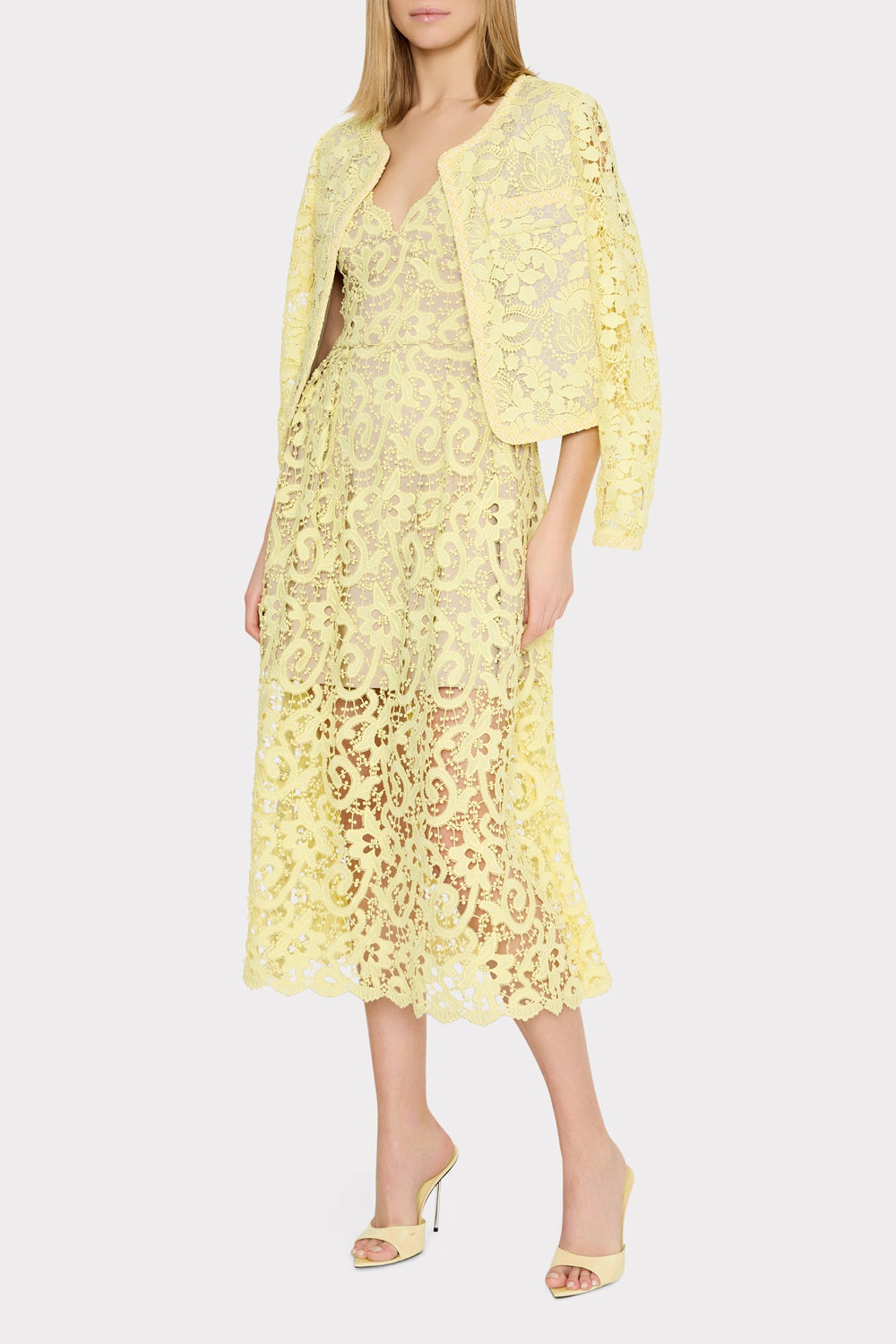 3D Garden Lace Jacket Yellow | Milly Women