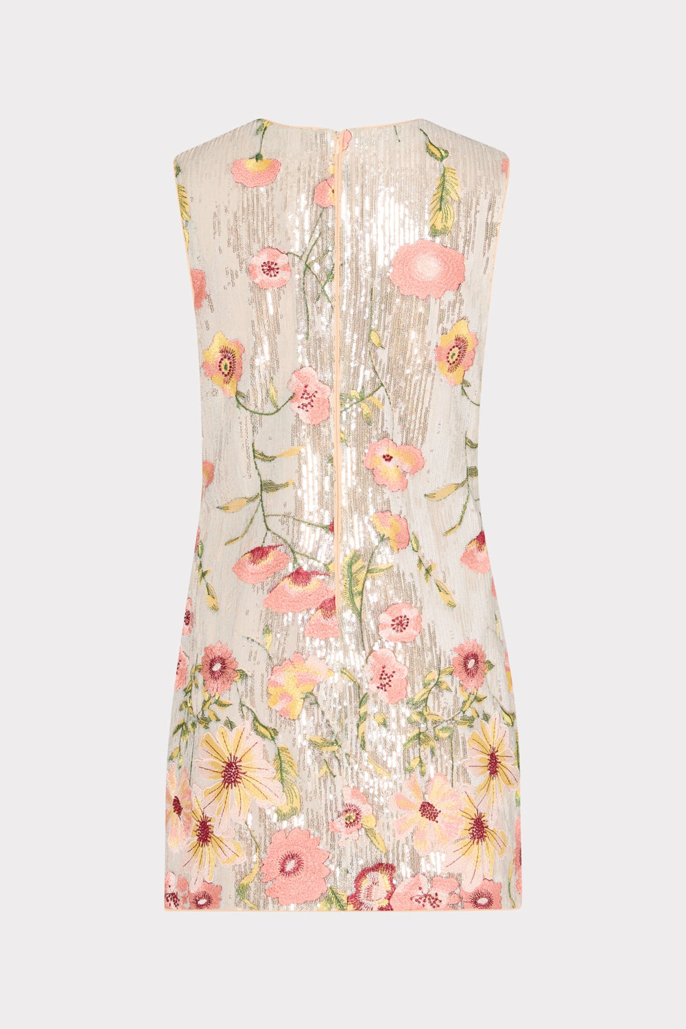 Ivette Floral Sequins Embroidery Dress Silver Multi | Milly Women