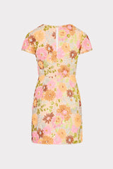 Rowen Floral Blossom Sequins Dress Orange Multi | Milly Women